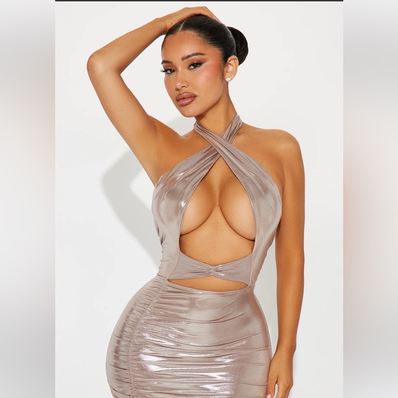Fashion Nova Dresses & Skirts - Metallic Maxi Dress